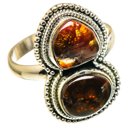 Mexican Fire Agate Rings handcrafted by Ana Silver Co - RING97629