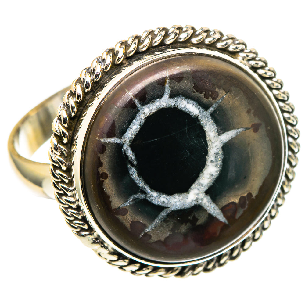 Septarian Geode Rings handcrafted by Ana Silver Co - RING97630 - Photo 2