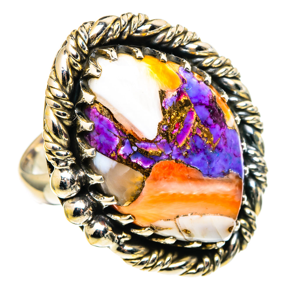 Spiny Oyster Turquoise Rings handcrafted by Ana Silver Co - RING97646