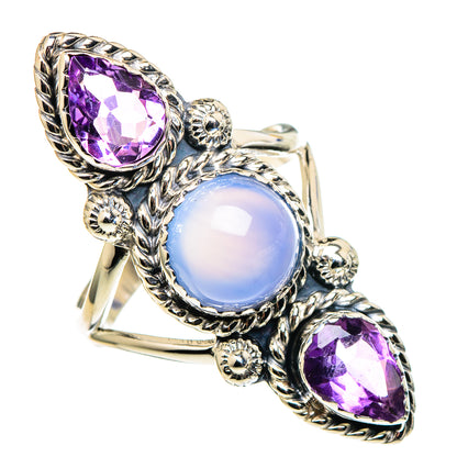 Aqua Chalcedony Rings handcrafted by Ana Silver Co - RING97648