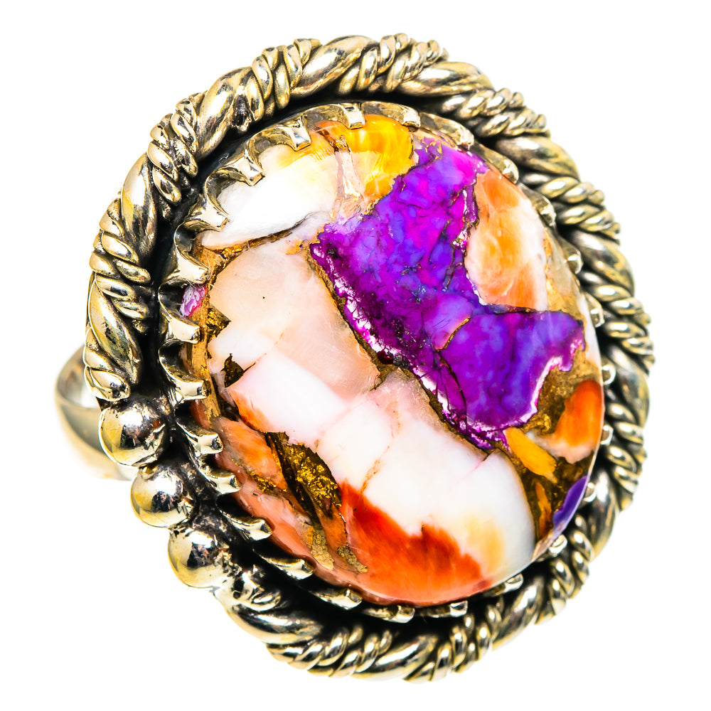 Spiny Oyster Turquoise Rings handcrafted by Ana Silver Co - RING97649