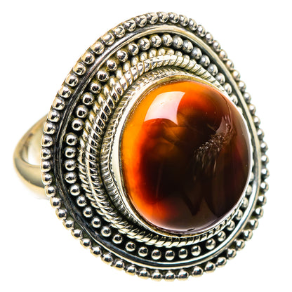 Mexican Fire Agate Rings handcrafted by Ana Silver Co - RING97722
