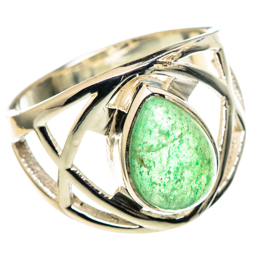 Green Aventurine Rings handcrafted by Ana Silver Co - RING97758