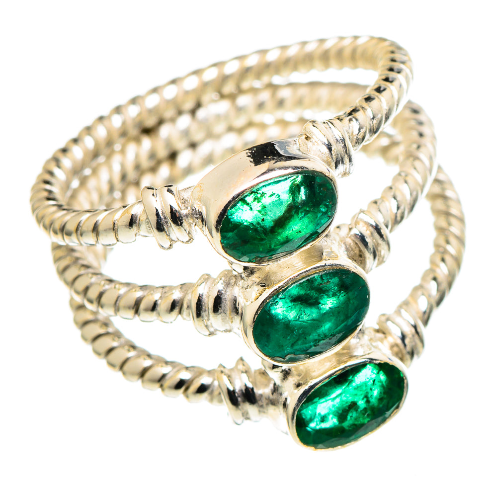 Zambian Emerald Rings handcrafted by Ana Silver Co - RING97796