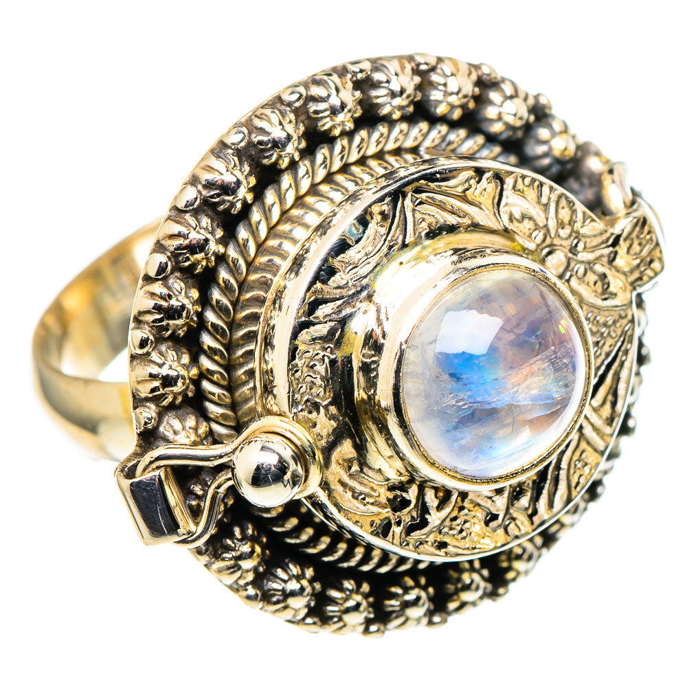 Rainbow Moonstone Rings handcrafted by Ana Silver Co - RING97883