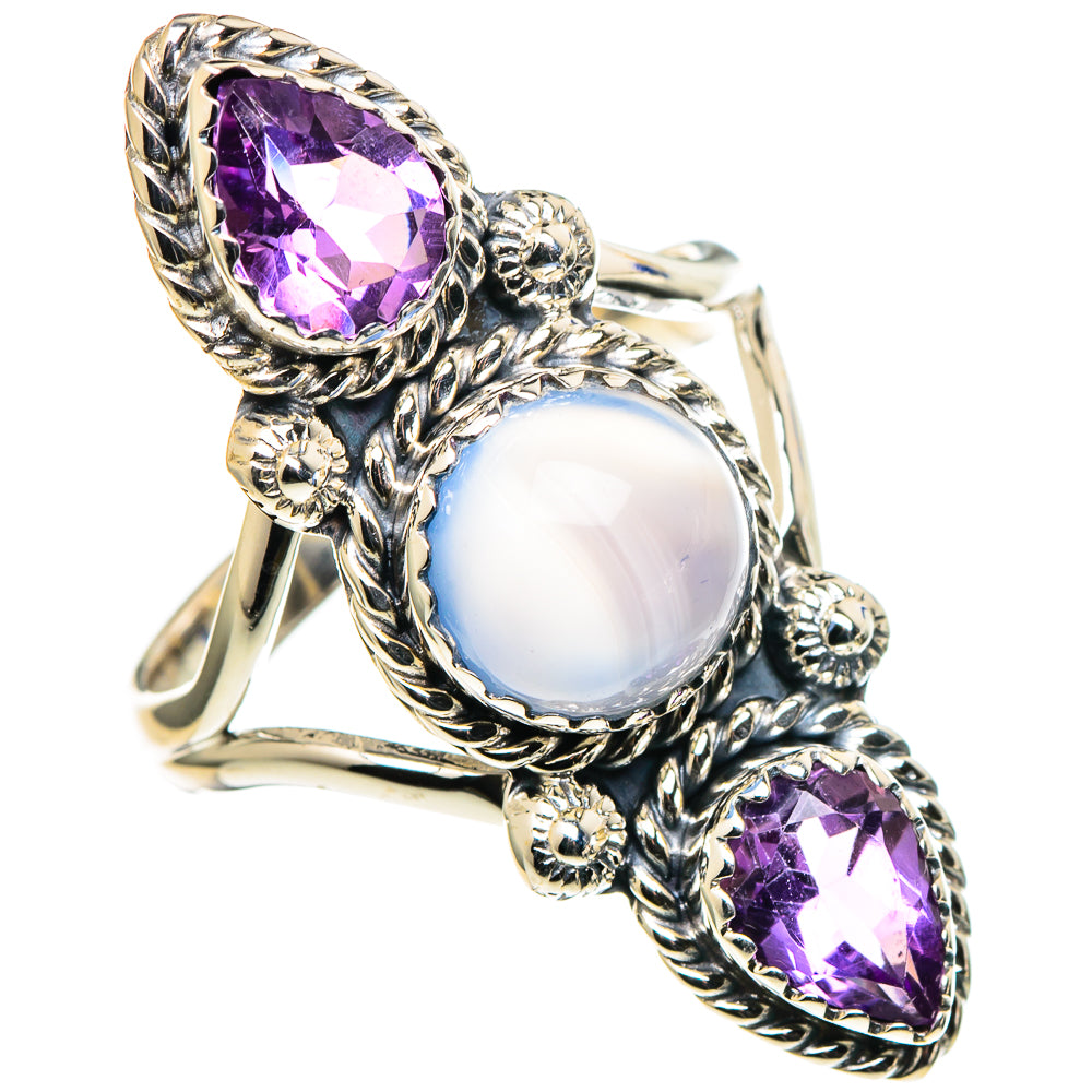 Aqua Chalcedony Rings handcrafted by Ana Silver Co - RING97887