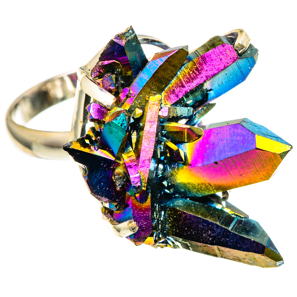 Titanium Sunshine Druzy Rings handcrafted by Ana Silver Co - RING97889