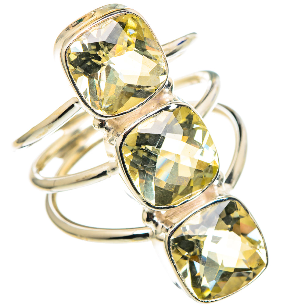 Green Amethyst Rings handcrafted by Ana Silver Co - RING97906