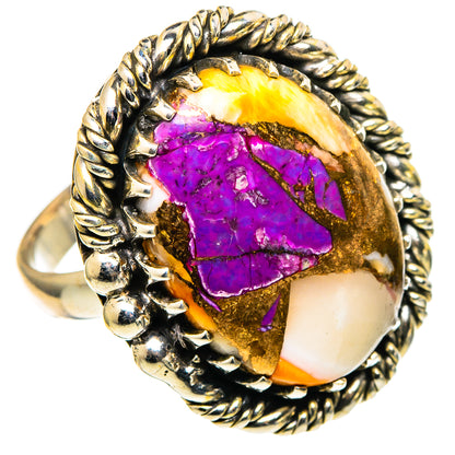 Spiny Oyster Turquoise Rings handcrafted by Ana Silver Co - RING97922