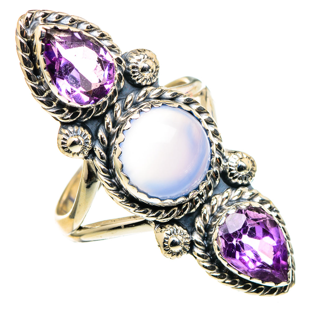 Aqua Chalcedony Rings handcrafted by Ana Silver Co - RING97923