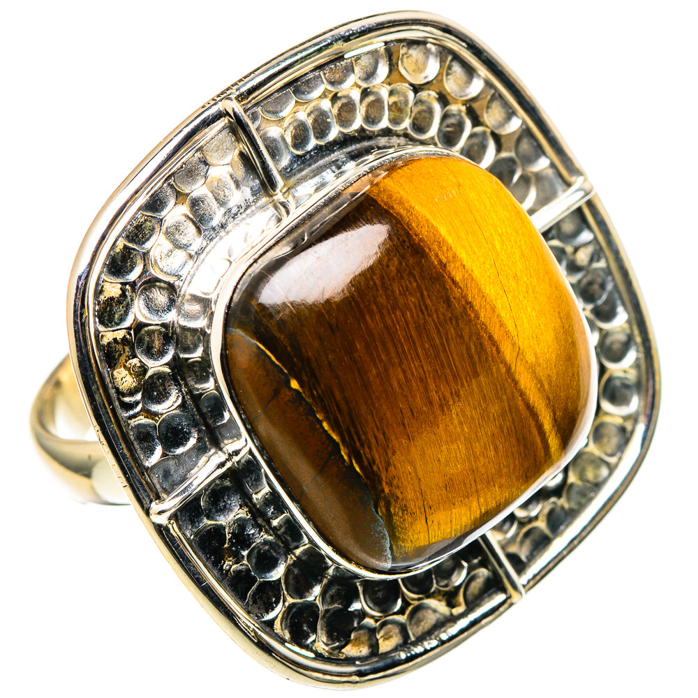 Tiger Eye Rings handcrafted by Ana Silver Co - RING97936 - Photo 2