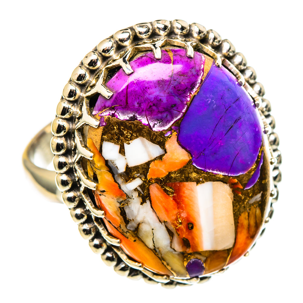 Spiny Oyster Turquoise Rings handcrafted by Ana Silver Co - RING97967