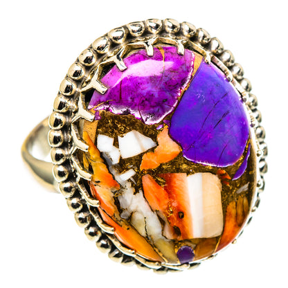 Spiny Oyster Turquoise Rings handcrafted by Ana Silver Co - RING97967