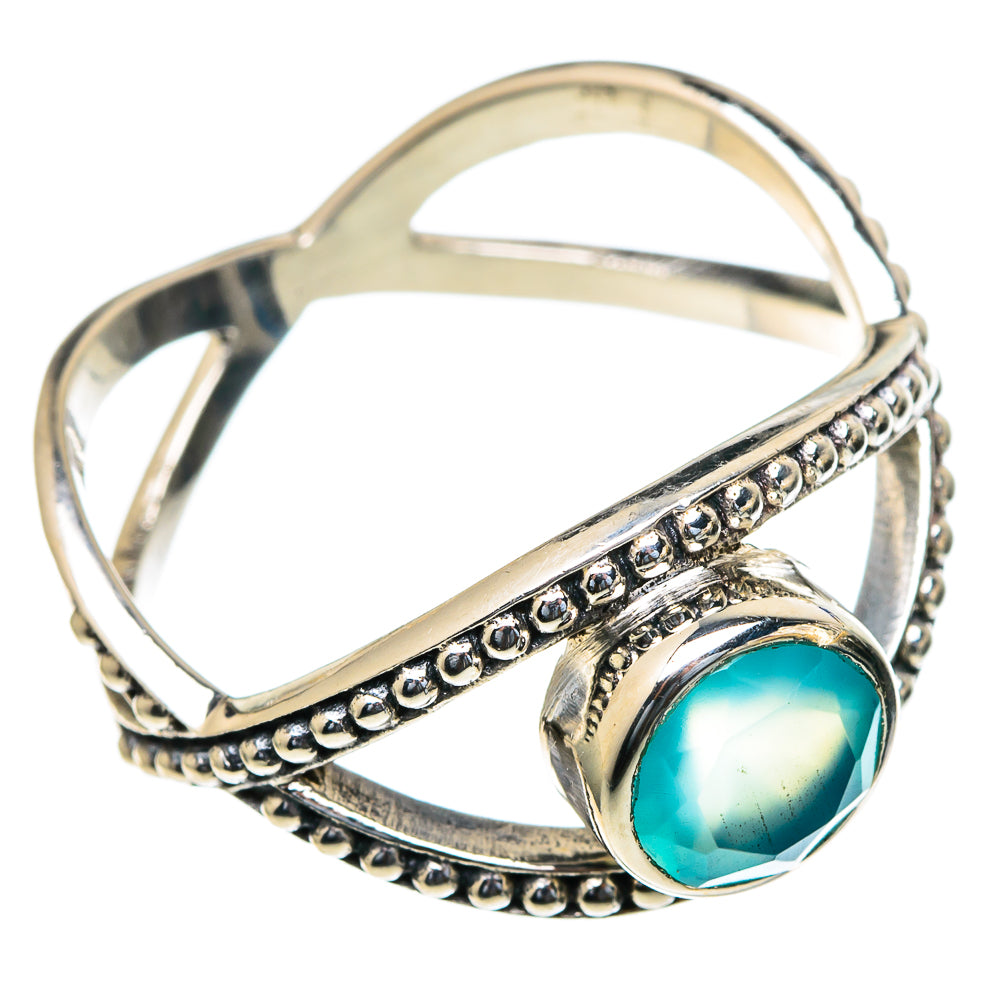 Aqua Chalcedony Rings handcrafted by Ana Silver Co - RING97995