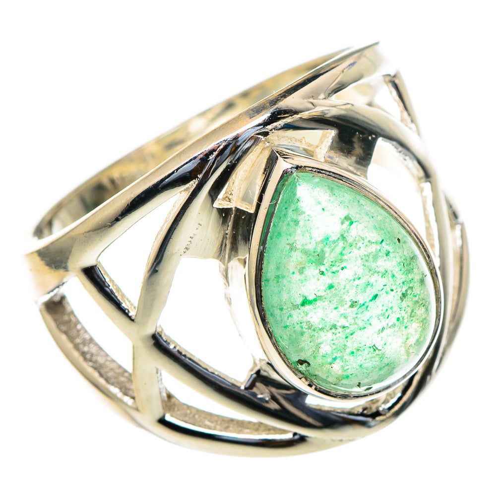 Green Aventurine Rings handcrafted by Ana Silver Co - RING98001