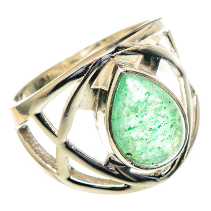 Green Aventurine Rings handcrafted by Ana Silver Co - RING98001