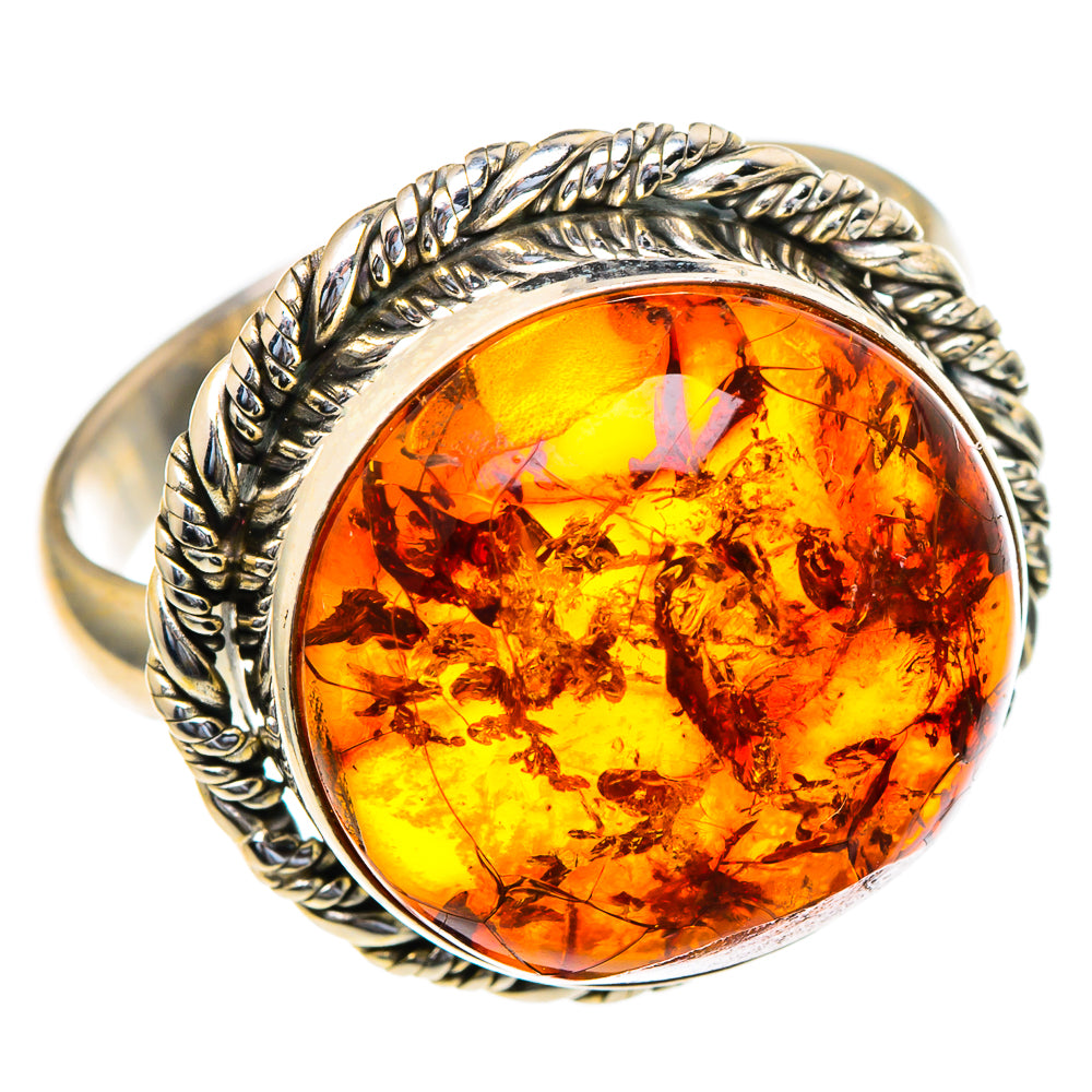 Baltic Amber Rings handcrafted by Ana Silver Co - RING98009