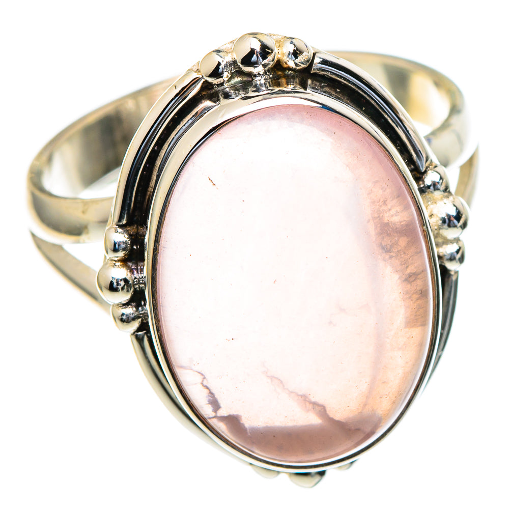 Rose Quartz Rings handcrafted by Ana Silver Co - RING98011