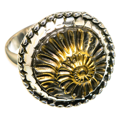 Pyrite Fossil Rings handcrafted by Ana Silver Co - RING98021