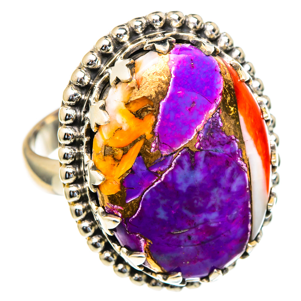 Spiny Oyster Turquoise Rings handcrafted by Ana Silver Co - RING98027