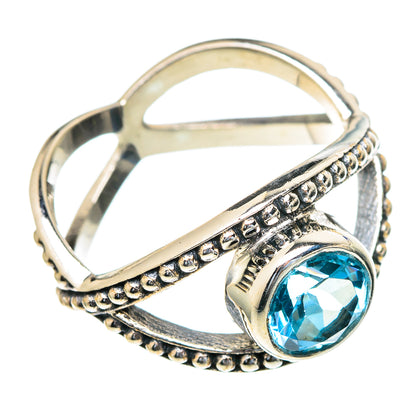 Blue Topaz Rings handcrafted by Ana Silver Co - RING98037