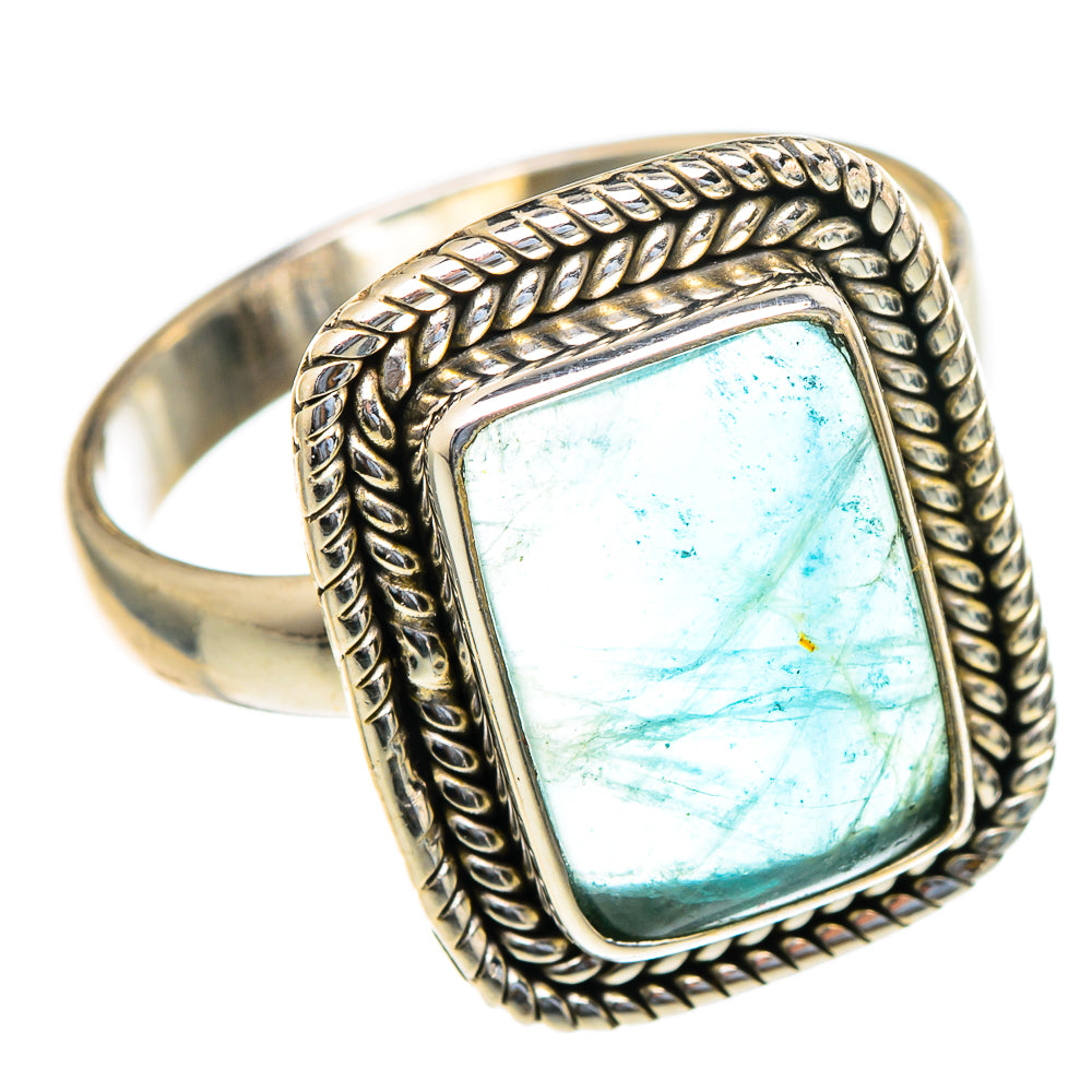 Blue Fluorite Rings handcrafted by Ana Silver Co - RING98038