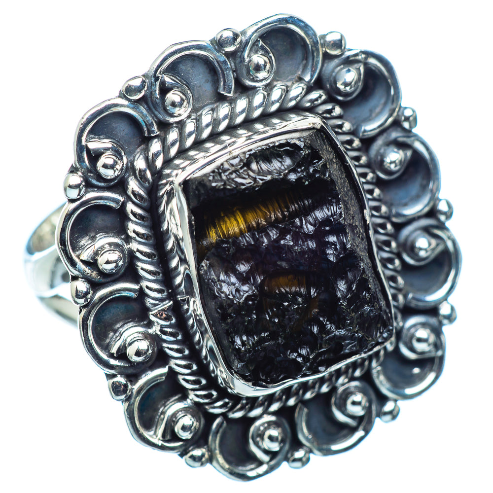 Tektite Rings handcrafted by Ana Silver Co - RING980414