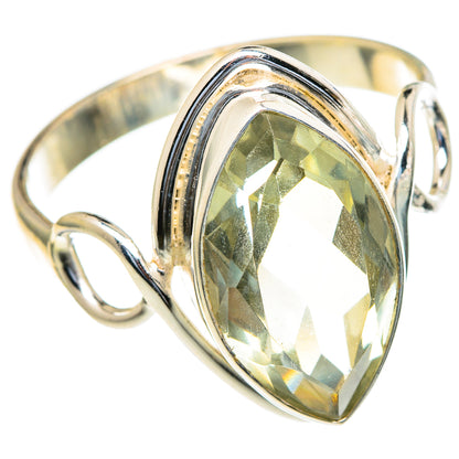 Green Amethyst Rings handcrafted by Ana Silver Co - RING98042