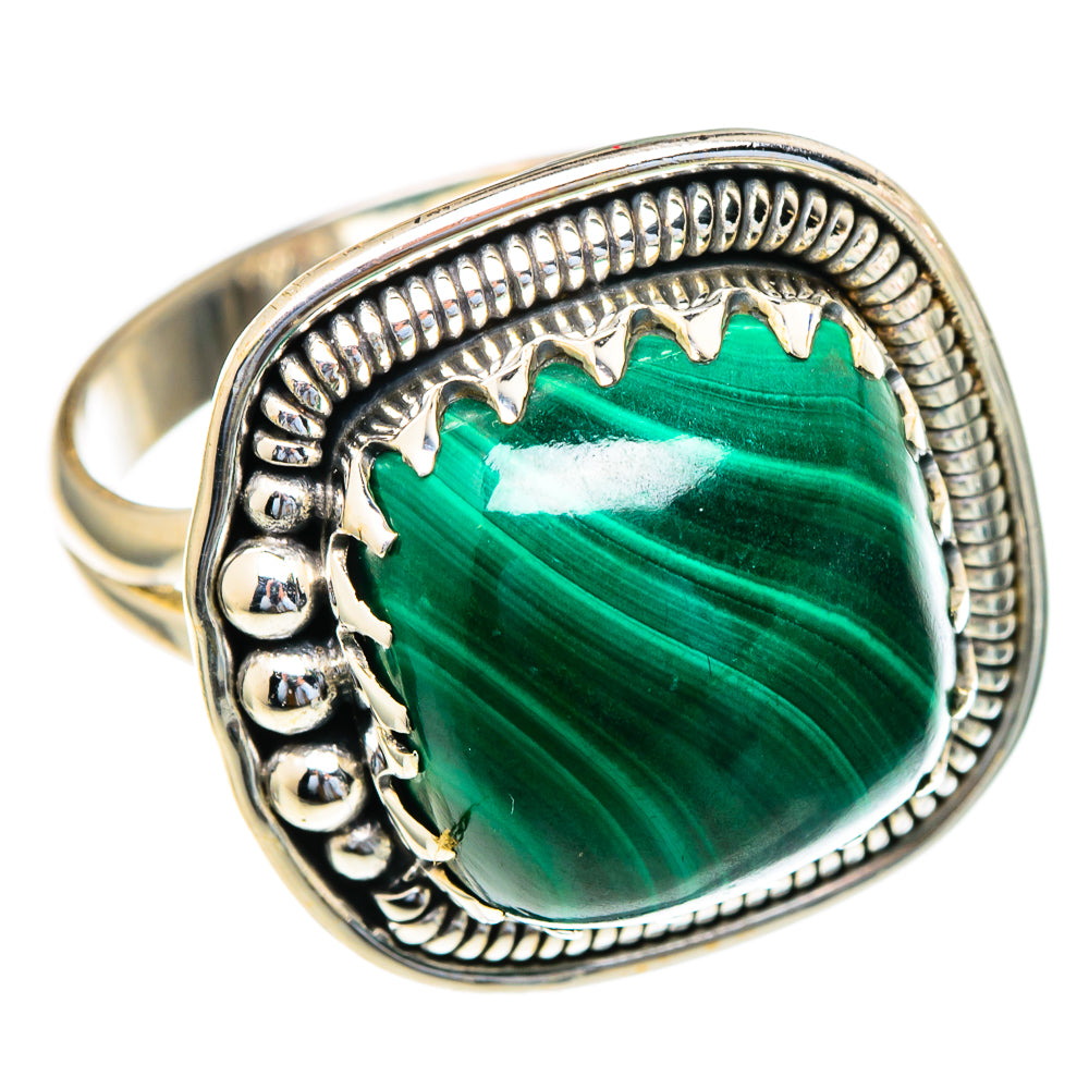Malachite Rings handcrafted by Ana Silver Co - RING98044