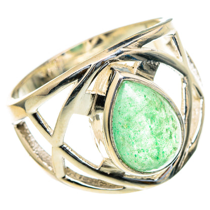 Green Aventurine Rings handcrafted by Ana Silver Co - RING98045