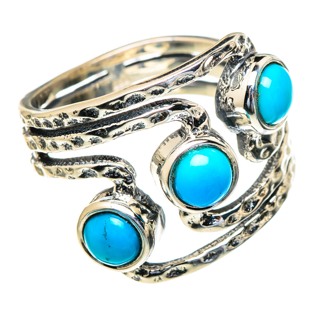 Sleeping Beauty Turquoise Rings handcrafted by Ana Silver Co - RING98075