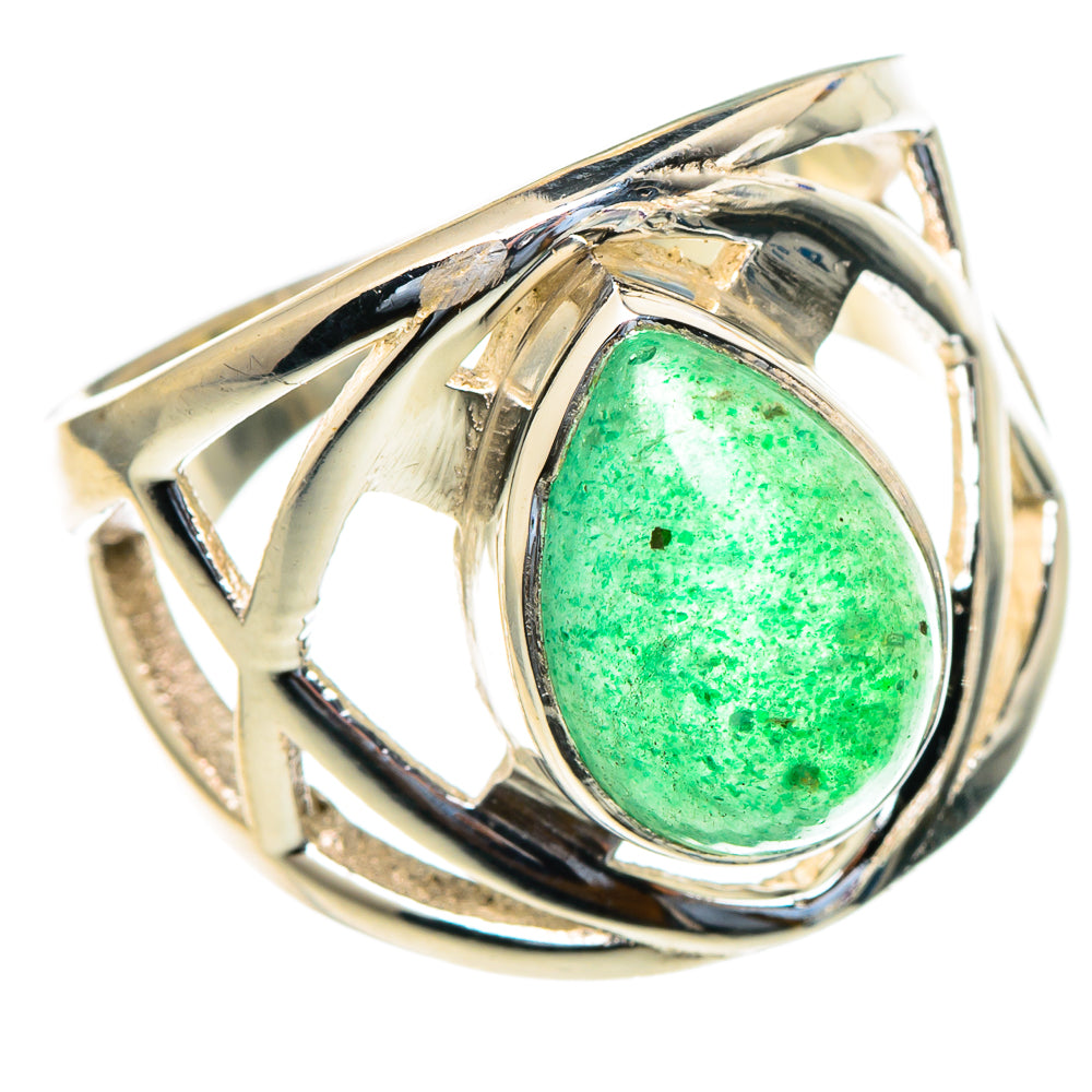 Green Aventurine Rings handcrafted by Ana Silver Co - RING98084