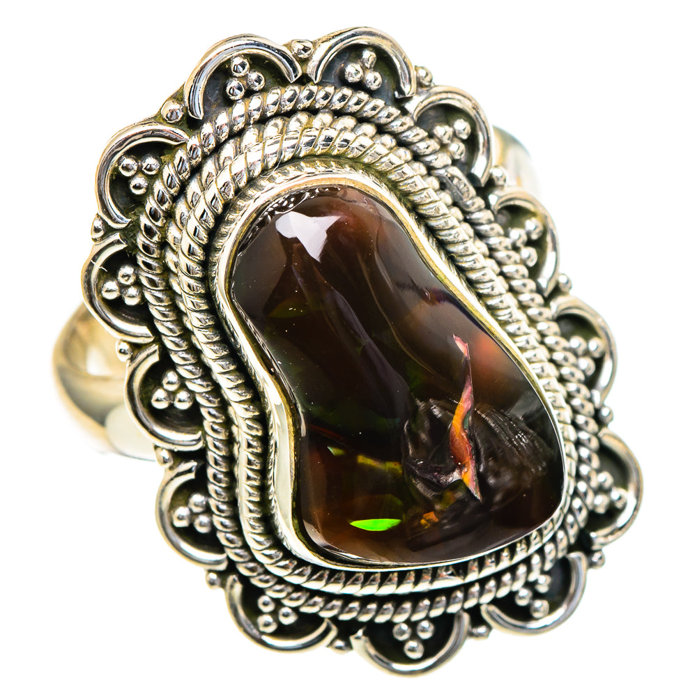 Mexican Fire Agate Rings handcrafted by Ana Silver Co - RING98086