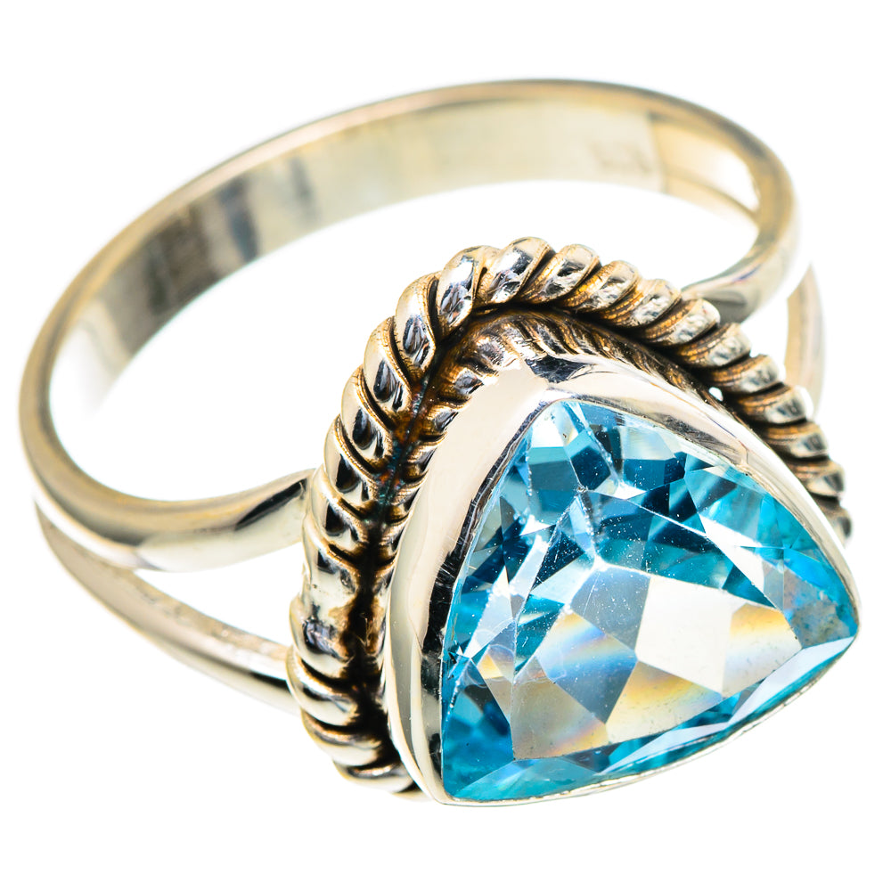 Blue Topaz Rings handcrafted by Ana Silver Co - RING98115
