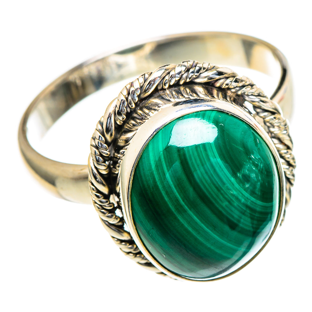 Malachite Rings handcrafted by Ana Silver Co - RING98119
