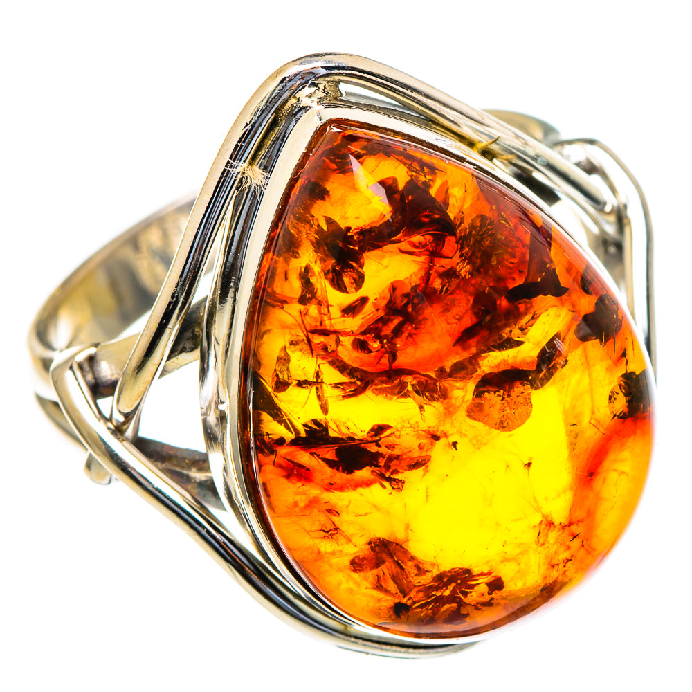Baltic Amber Rings handcrafted by Ana Silver Co - RING98122