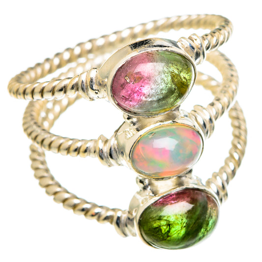 Watermelon Tourmaline Rings handcrafted by Ana Silver Co - RING98170
