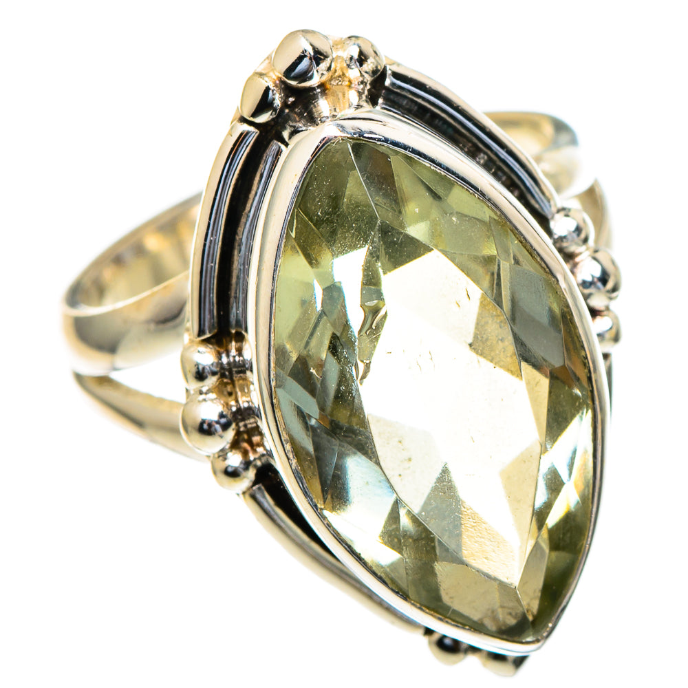 Green Amethyst Rings handcrafted by Ana Silver Co - RING98181
