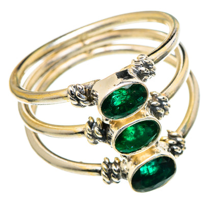 Zambian Emerald Rings handcrafted by Ana Silver Co - RING98209