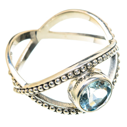 Blue Topaz Rings handcrafted by Ana Silver Co - RING98234
