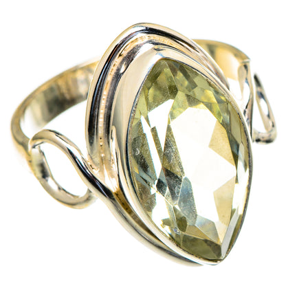 Green Amethyst Rings handcrafted by Ana Silver Co - RING98238