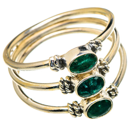 Zambian Emerald Rings handcrafted by Ana Silver Co - RING98240