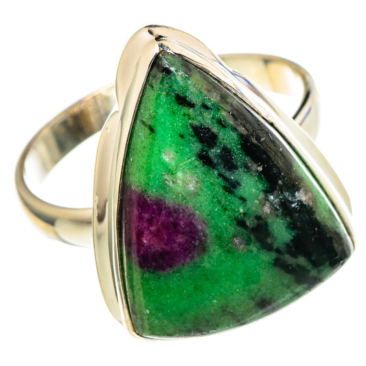 Ruby Zoisite Rings handcrafted by Ana Silver Co - RING98249