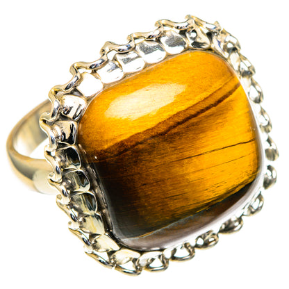 Tiger Eye Rings handcrafted by Ana Silver Co - RING98252 - Photo 2
