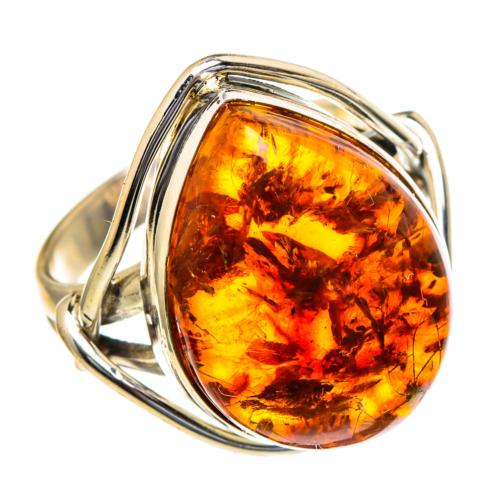 Baltic Amber Rings handcrafted by Ana Silver Co - RING98292