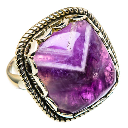 Chevron Amethyst Rings handcrafted by Ana Silver Co - RING98323
