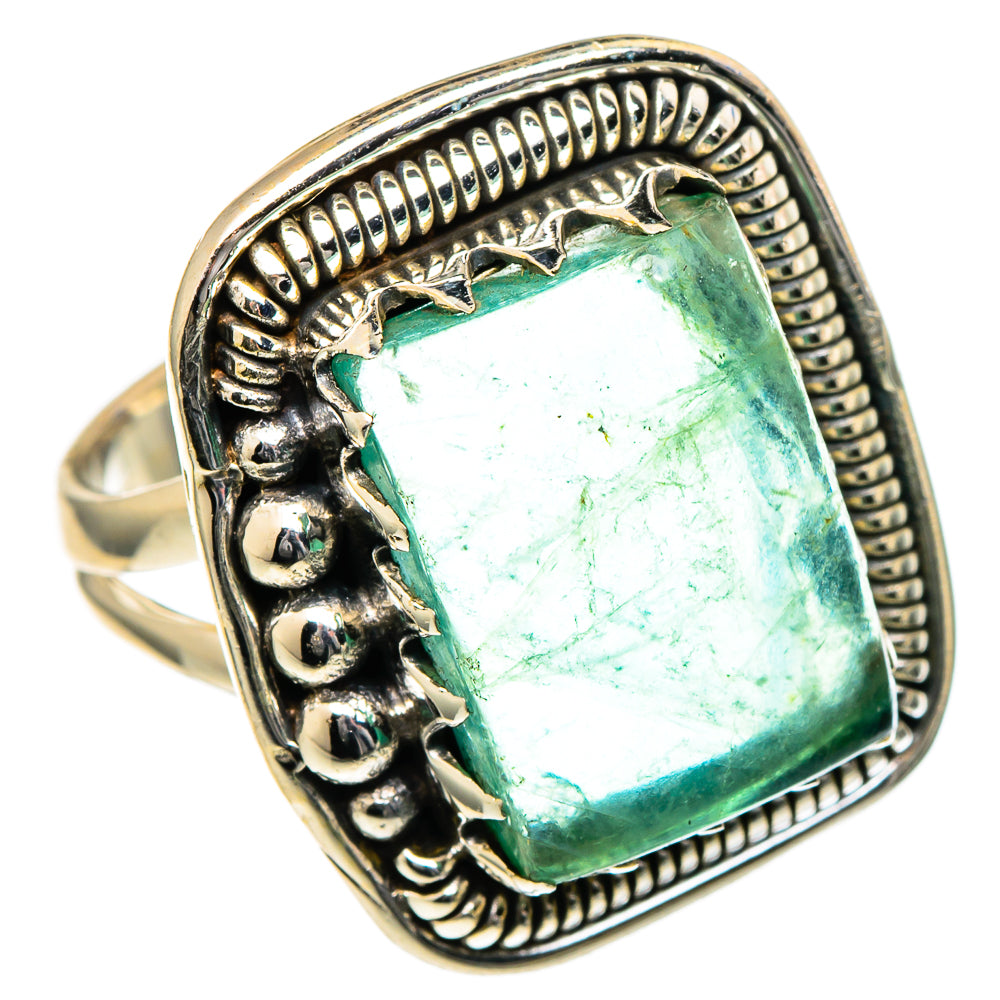 Green Fluorite Rings handcrafted by Ana Silver Co - RING98344