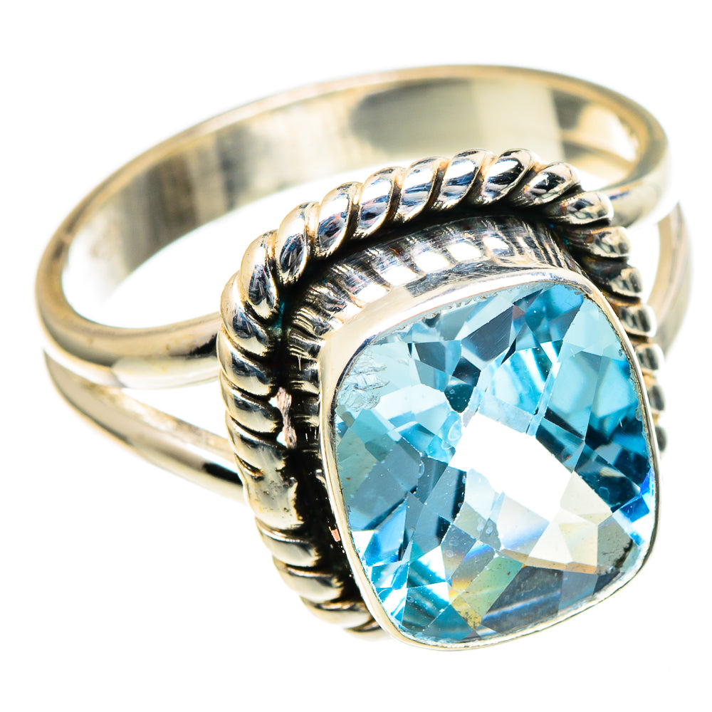 Blue Topaz Rings handcrafted by Ana Silver Co - RING98418
