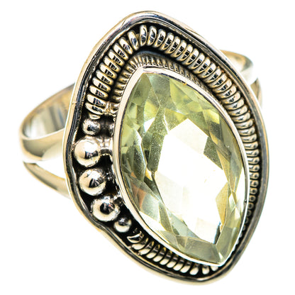 Green Amethyst Rings handcrafted by Ana Silver Co - RING98423