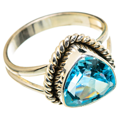 Blue Topaz Rings handcrafted by Ana Silver Co - RING98453 - Photo 2
